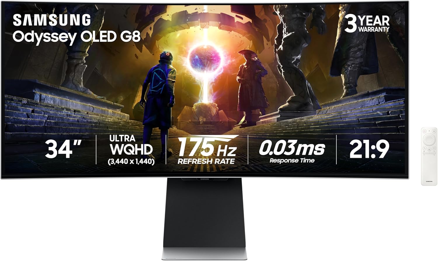 Samsung 34" Odyssey OLED G8 Curved Gaming Monitor